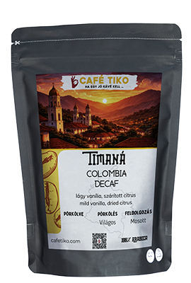 timaná kolumbia specialty koffeinmentes szemes kávé